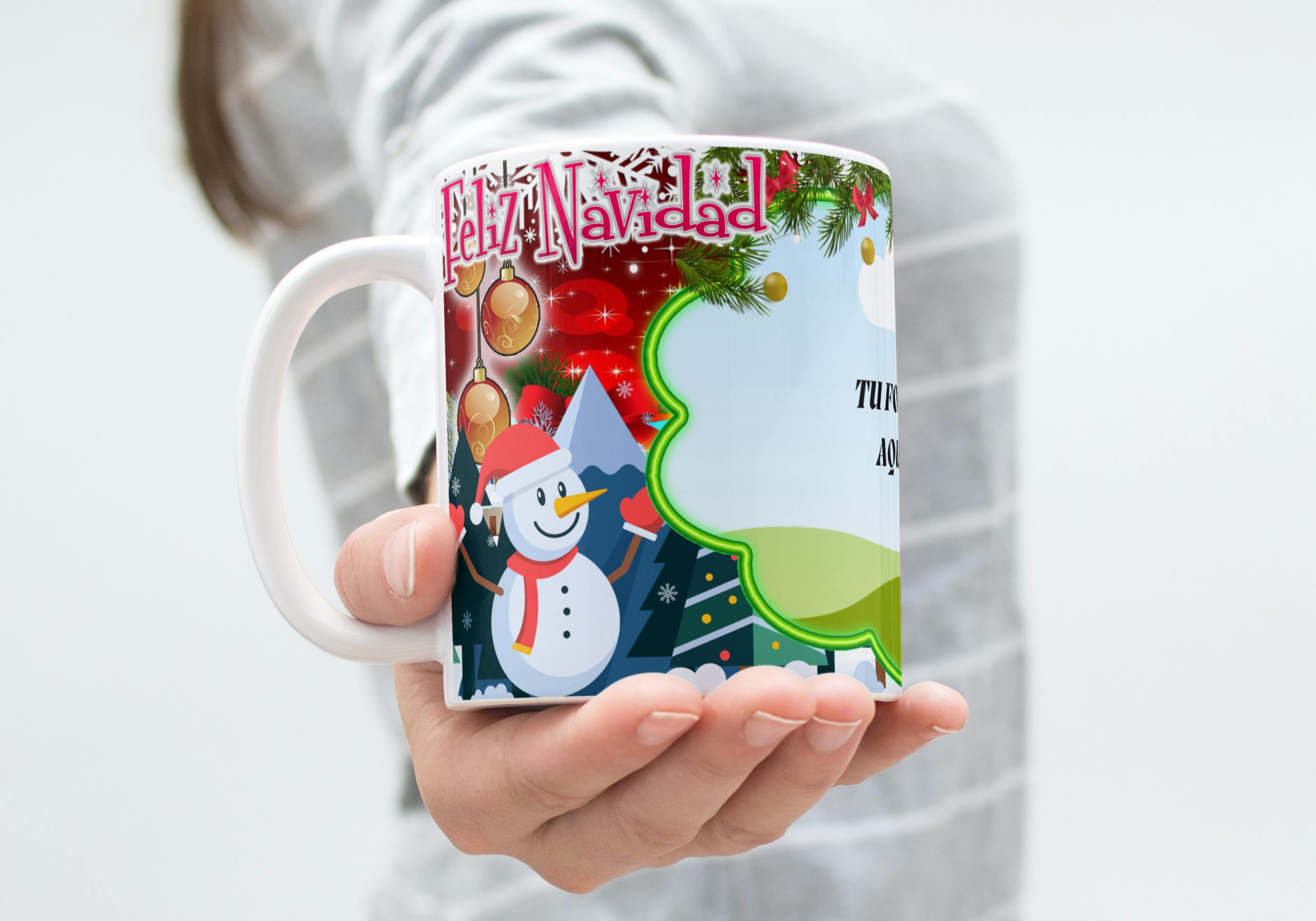 Taza personalizada Navidad (M.134) - 325 ML - Imagen 2