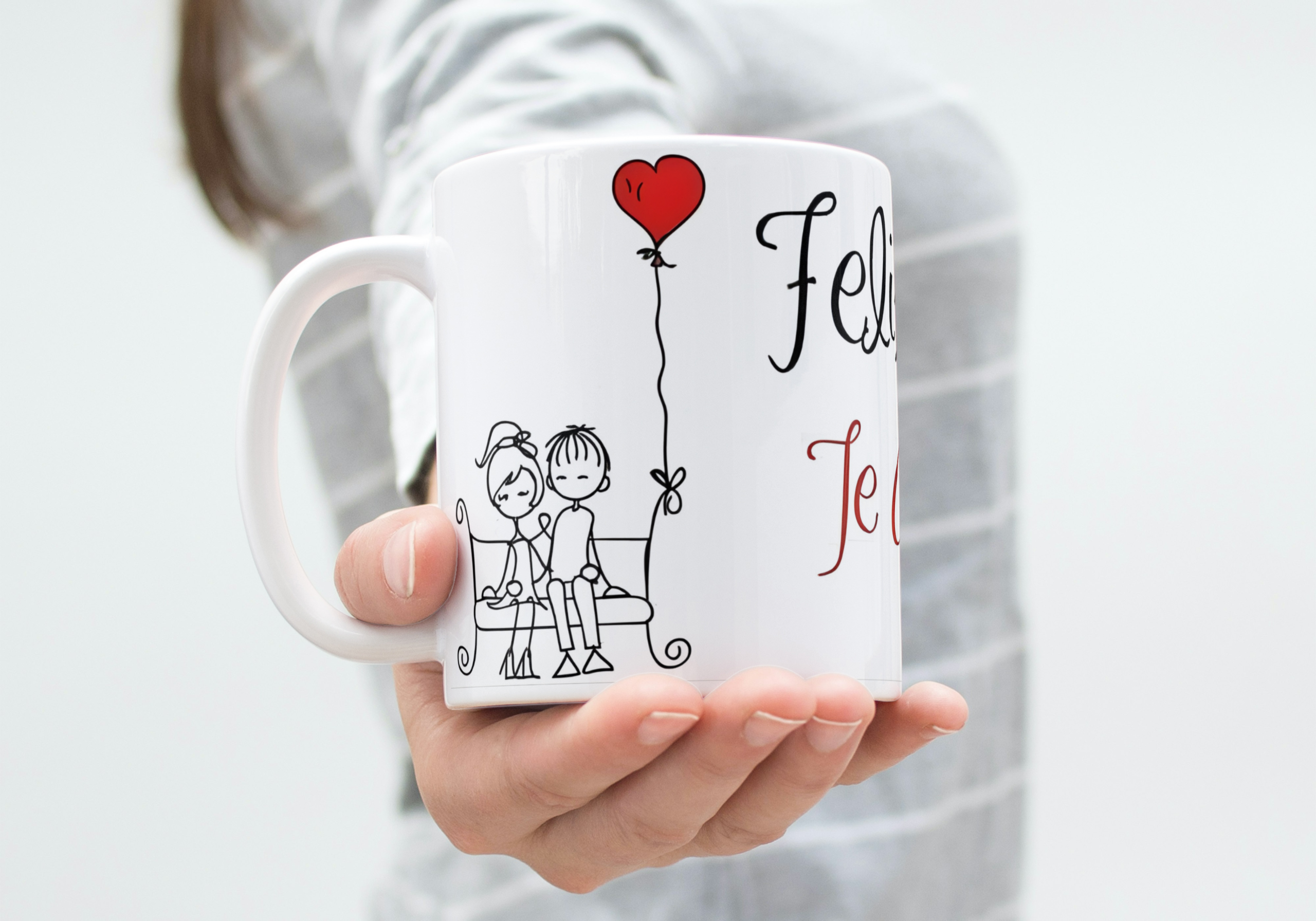 Taza personalizada San Valentin (M.389) - 325 ML - Imagen 2