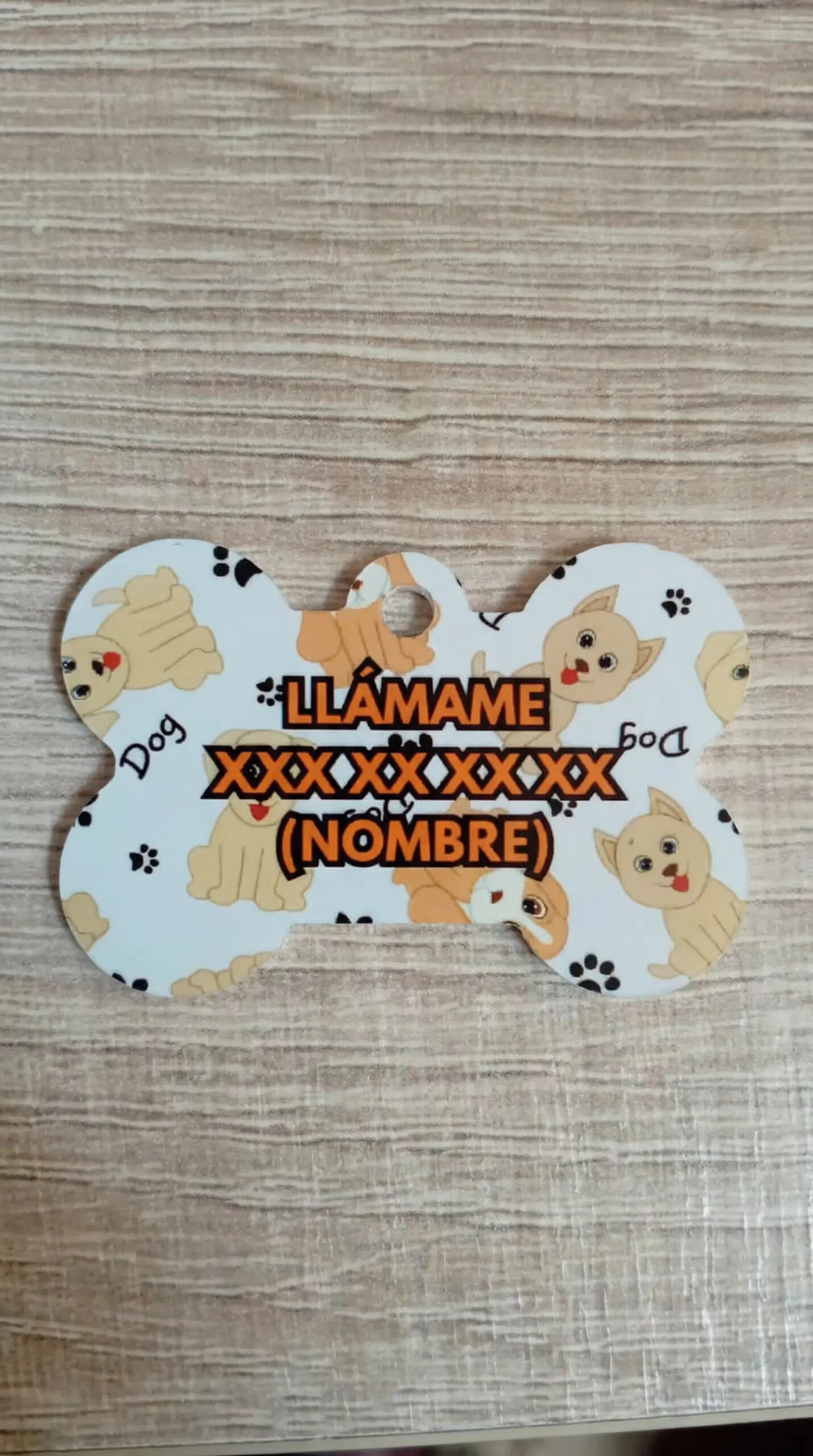 Placa identificación Mascota Hueso 2,5 cm x 3,8 cm (H.6) - Imagen 2