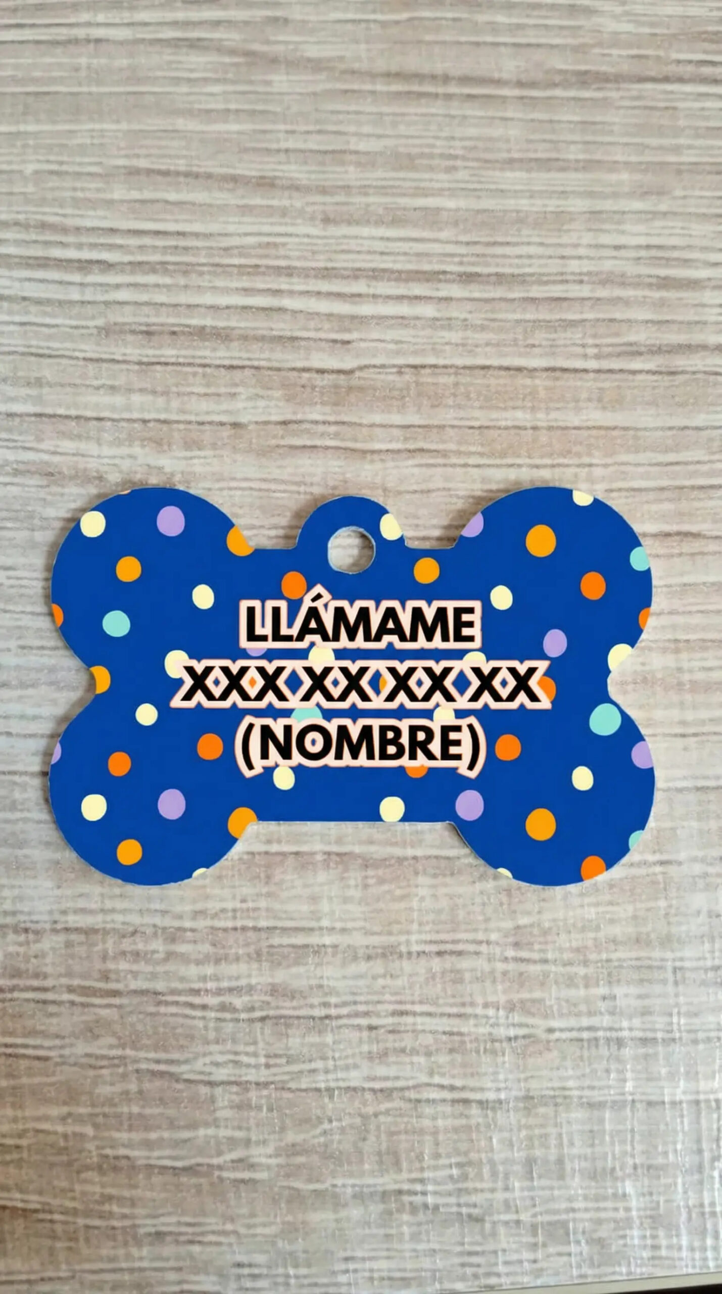 Placa identificación Mascota Hueso 2,5 cm x 3,8 cm (H.7) - Imagen 2