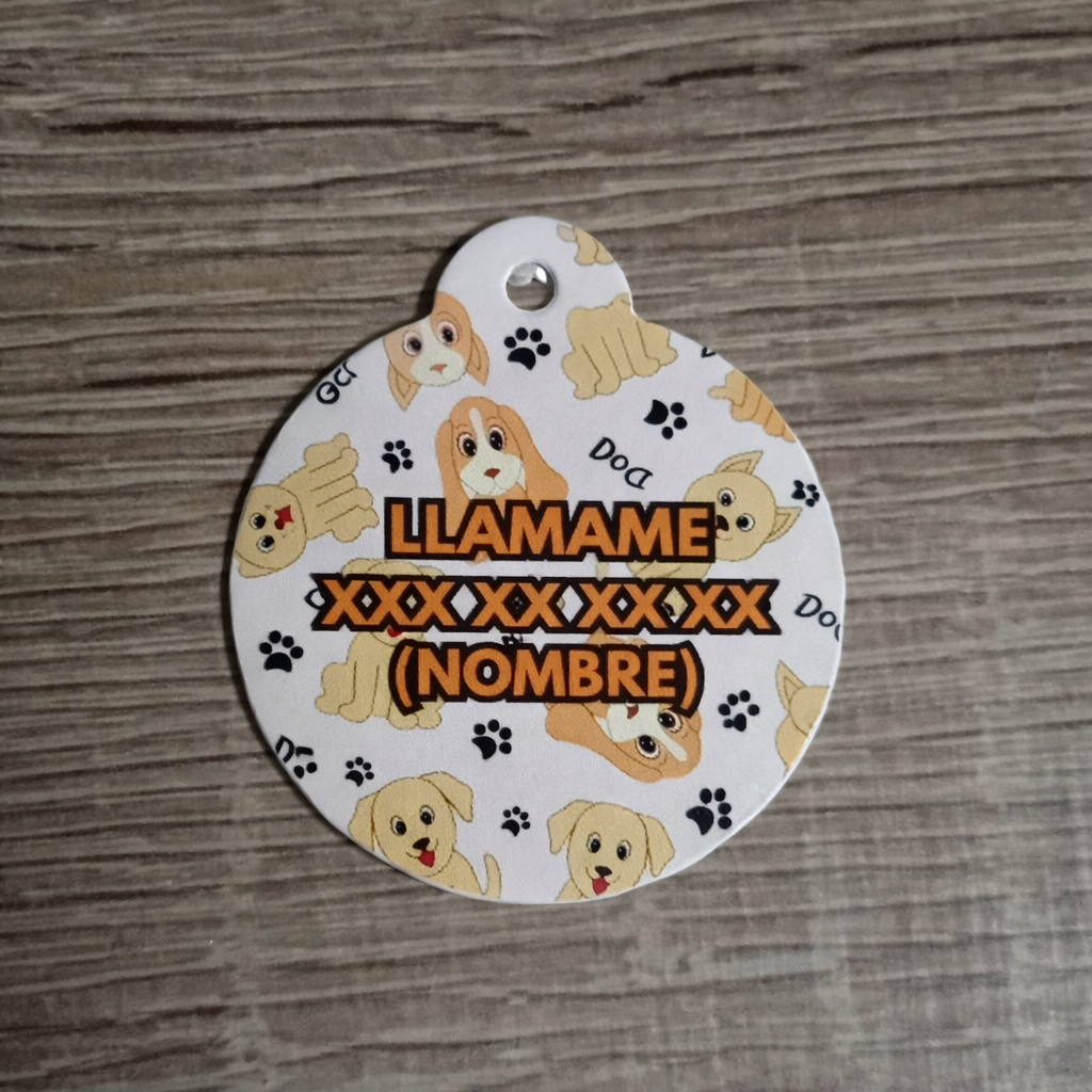 Placa identificación Mascota Redonda 3,5 cm x 2,5 cm (R.3) - Imagen 2