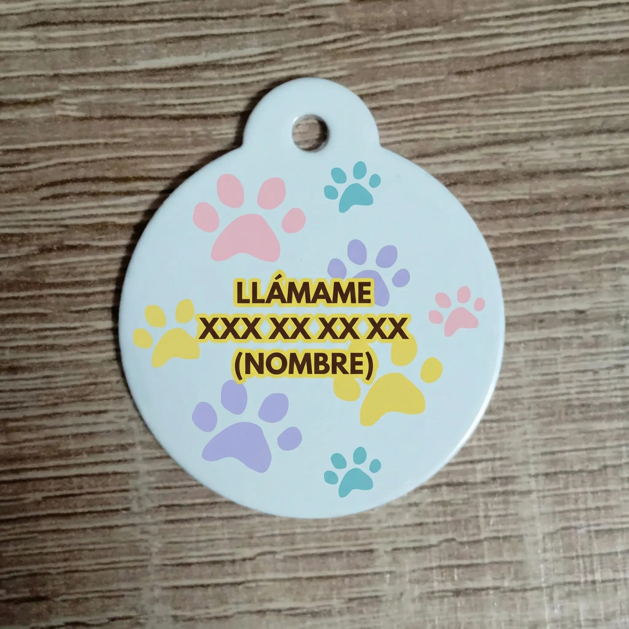 Placa identificación Mascota Redonda 3,5 cm x 2,5 cm (R.4) - Imagen 2