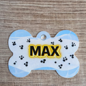 Placa identificación Mascota Hueso 2,5 cm x 3,8 cm (H.1)
