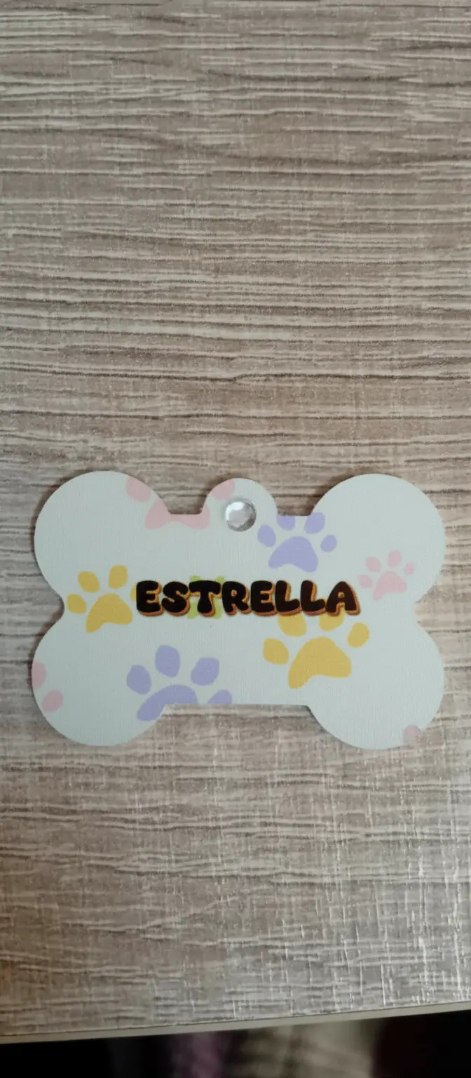 Placa identificación Mascota Hueso 2,5 cm x 3,8 cm (H.8)