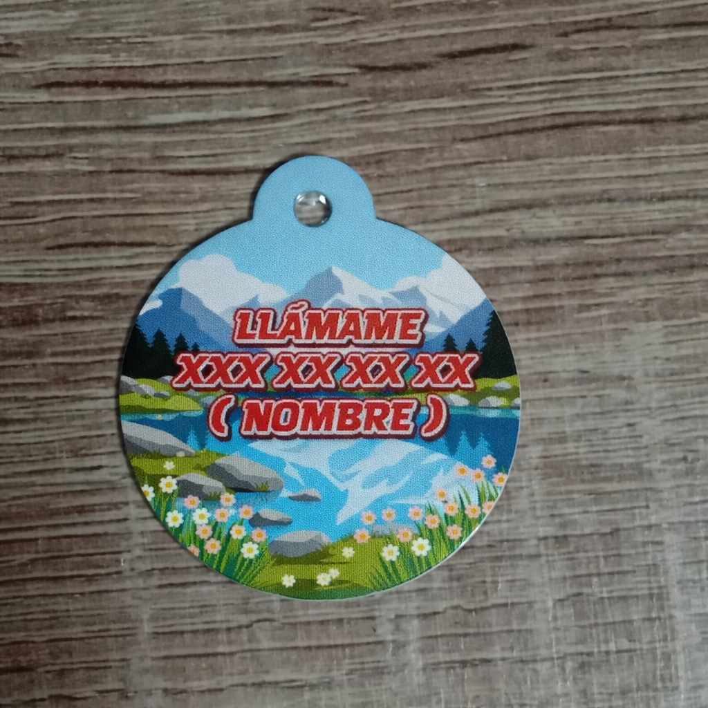 Placa identificación Mascota Redonda 3,5 cm x 2,5 cm (R.11) - Imagen 2