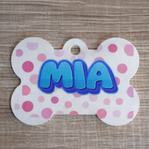 Placa identificación Mascota Hueso 2,5 cm x 3,8 cm (H.22)