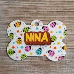 Placa identificación Mascota Hueso 2,5 cm x 3,8 cm (H.24)