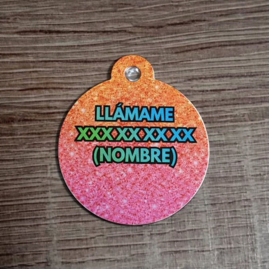 Placa identificación Mascota Redonda 3,5 cm x 2,5 cm (R.21) - Imagen 2