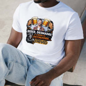Camiseta Blanca Unisex Despedida Hombre manga corta tacto algodón 190g (S.3)