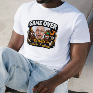 Camiseta Blanca Unisex Despedida Hombre manga corta tacto algodón 190g (S.4)
