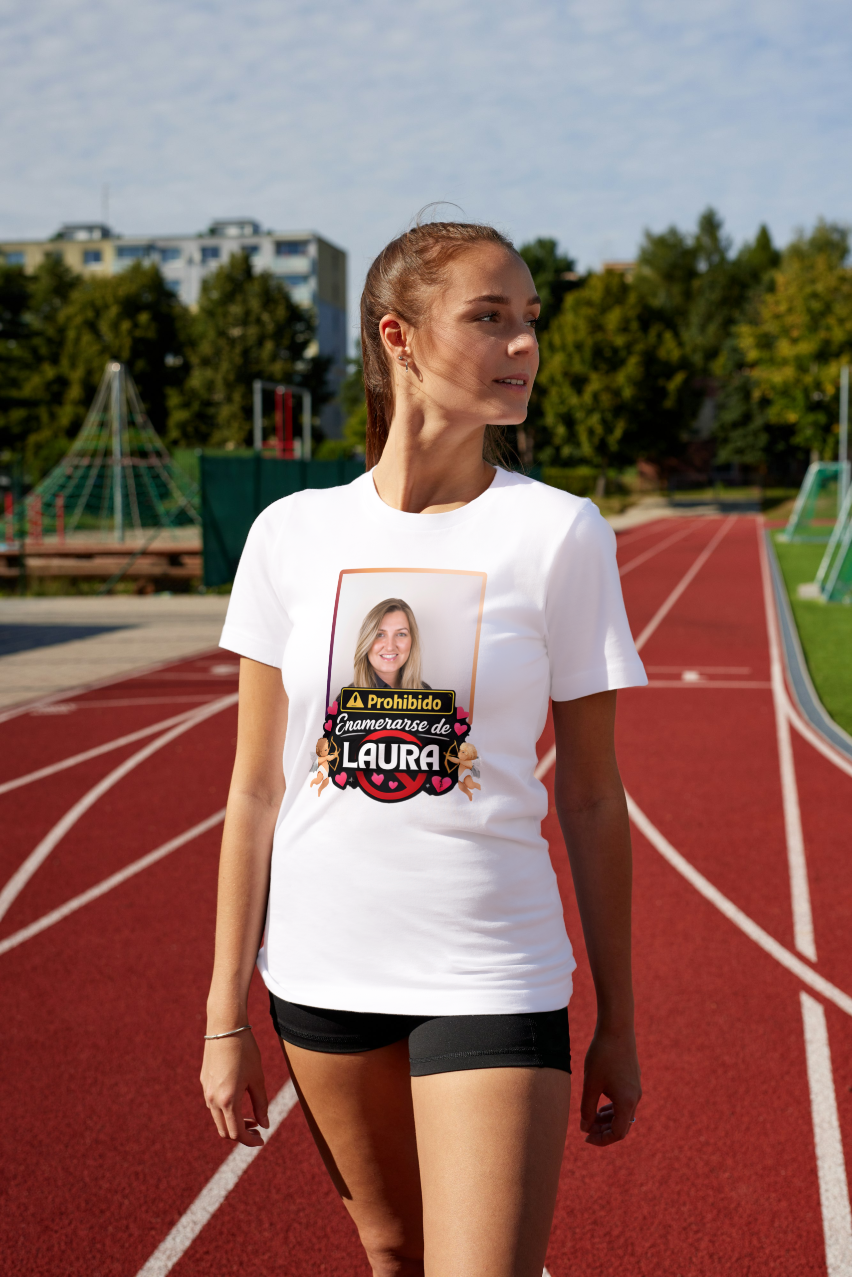 Camiseta Blanca Mujer Despedida manga corta tacto algodón 190g (D.3)