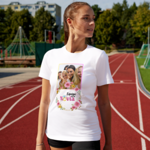 Camiseta Blanca Mujer Despedida manga corta tacto algodón 190g (D.6)