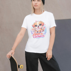 Camiseta Blanca Mujer manga corta tacto algodón 190g (P.13)