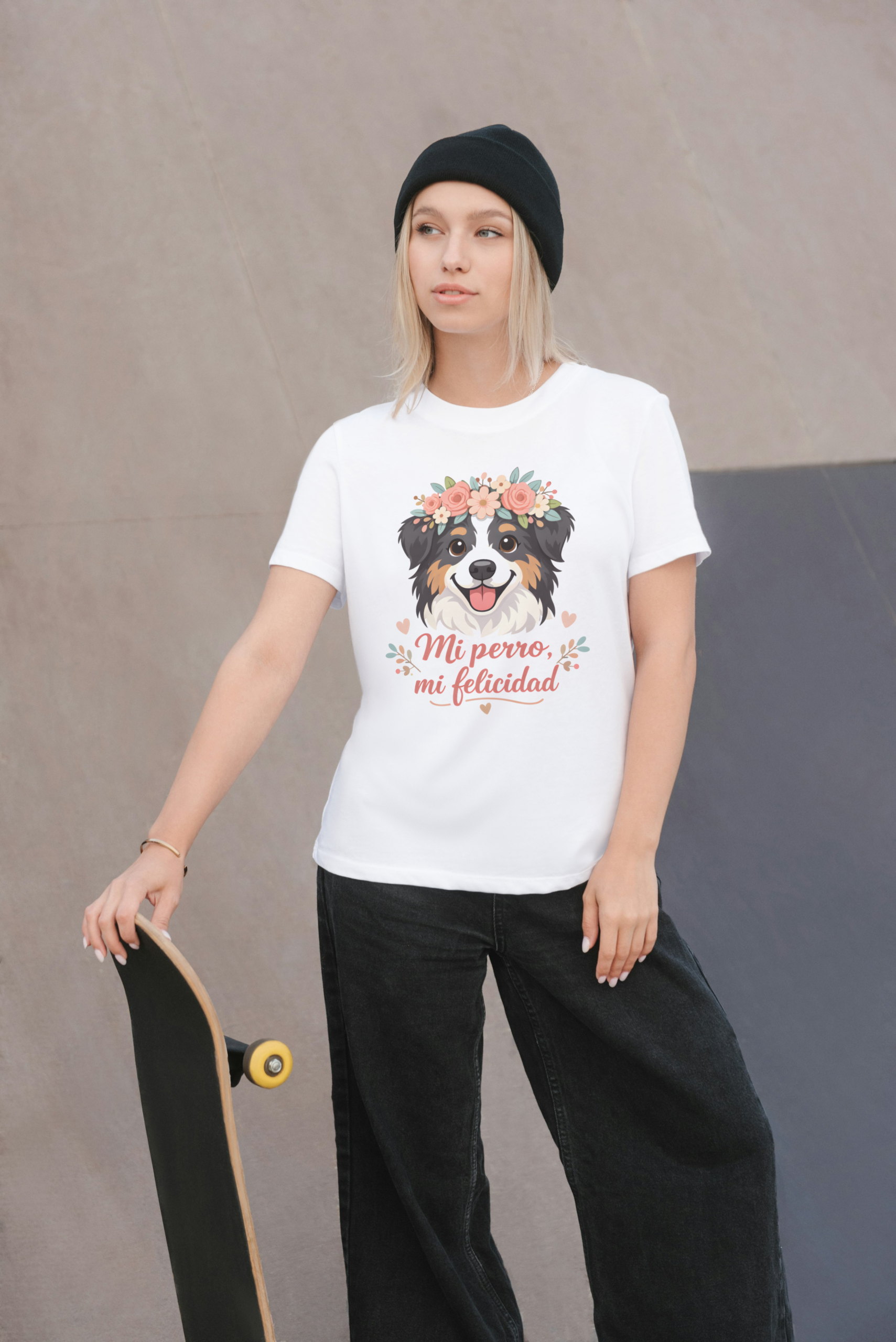 Camiseta Blanca Mujer manga corta tacto algodón 190g (P.14)