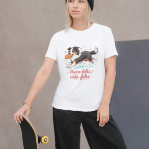 Camiseta Blanca Mujer manga corta tacto algodón 190g (P.15)