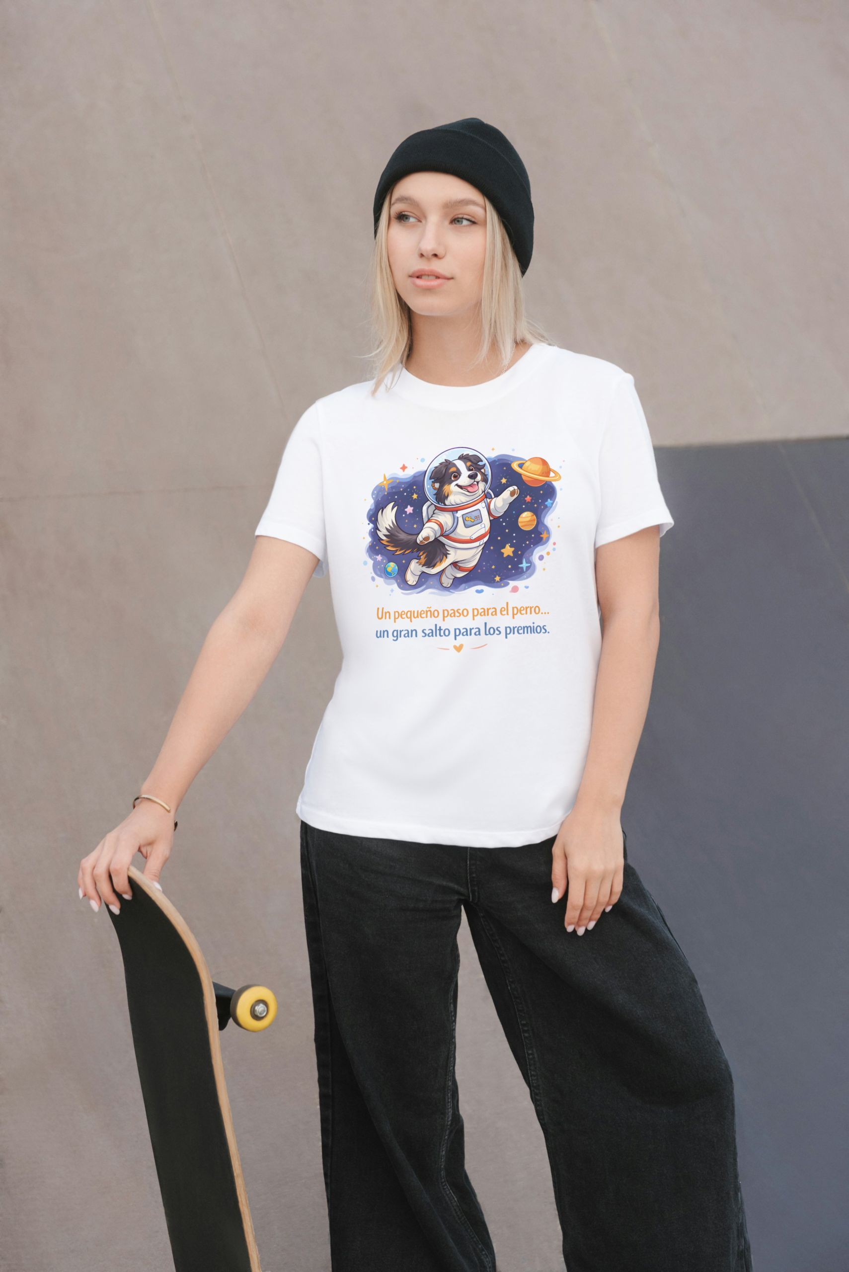 Camiseta Blanca Mujer manga corta tacto algodón 190g (P.16)
