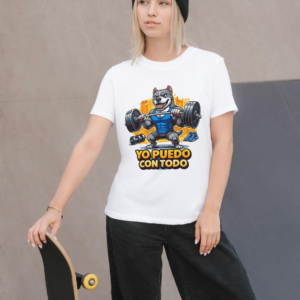Camiseta Blanca Mujer manga corta tacto algodón 190g (P.6)