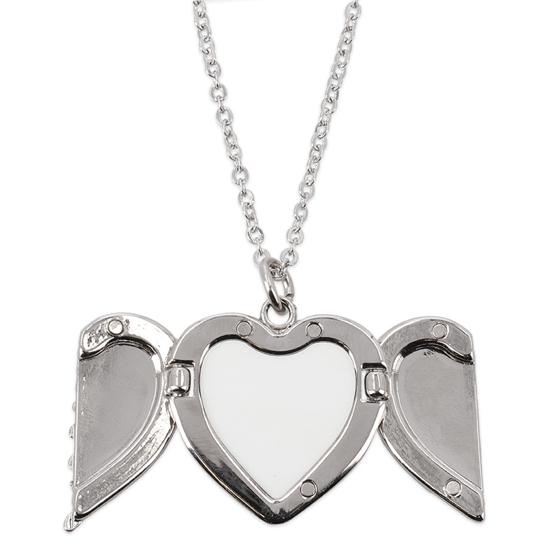 Colgante CORAZÓN alas con cadena - Imagen 3