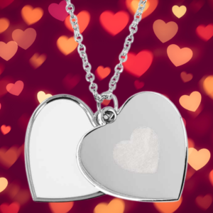 Collar colgante corazón con CORAZÓN grabado