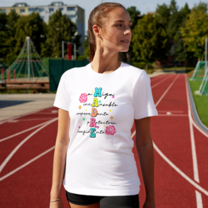 Camiseta Blanca Mujer para MAMÁ manga corta tacto algodón 190g (CM.10)