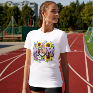 Camiseta Blanca Mujer para MAMÁ manga corta tacto algodón 190g (CM.3)