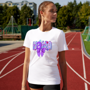 Camiseta Blanca Mujer para MAMÁ manga corta tacto algodón 190g (CM.27)